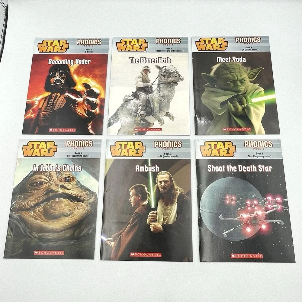 Star Wars Phonics Pack 2 Scholastic 2015 Complete Set 10 Books 2 Workbooks New